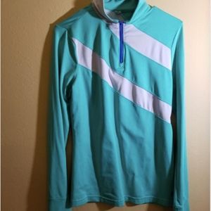 Neon Teal and White Shirt